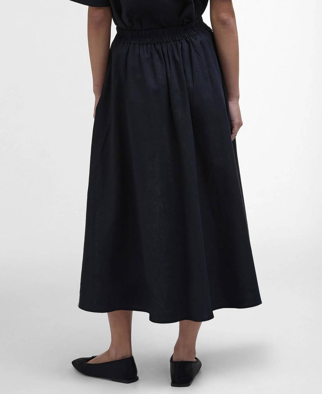Elsie Linen Skirt In Black