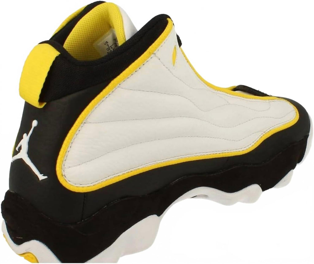 Men's Pro Strong Mid-Top Basketball Shoes In White/black/tour Yellow