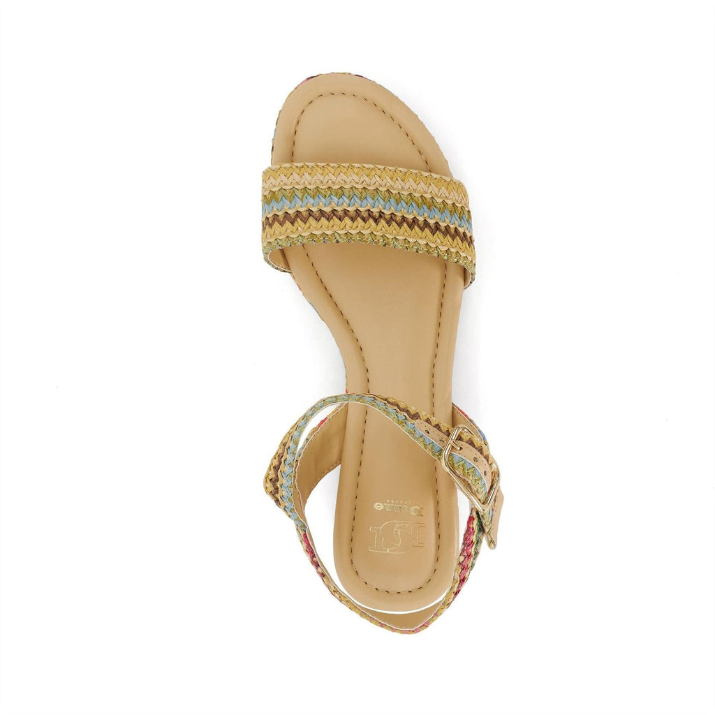 Dune Lo Lazer Open Toe Flat Slide Sandals