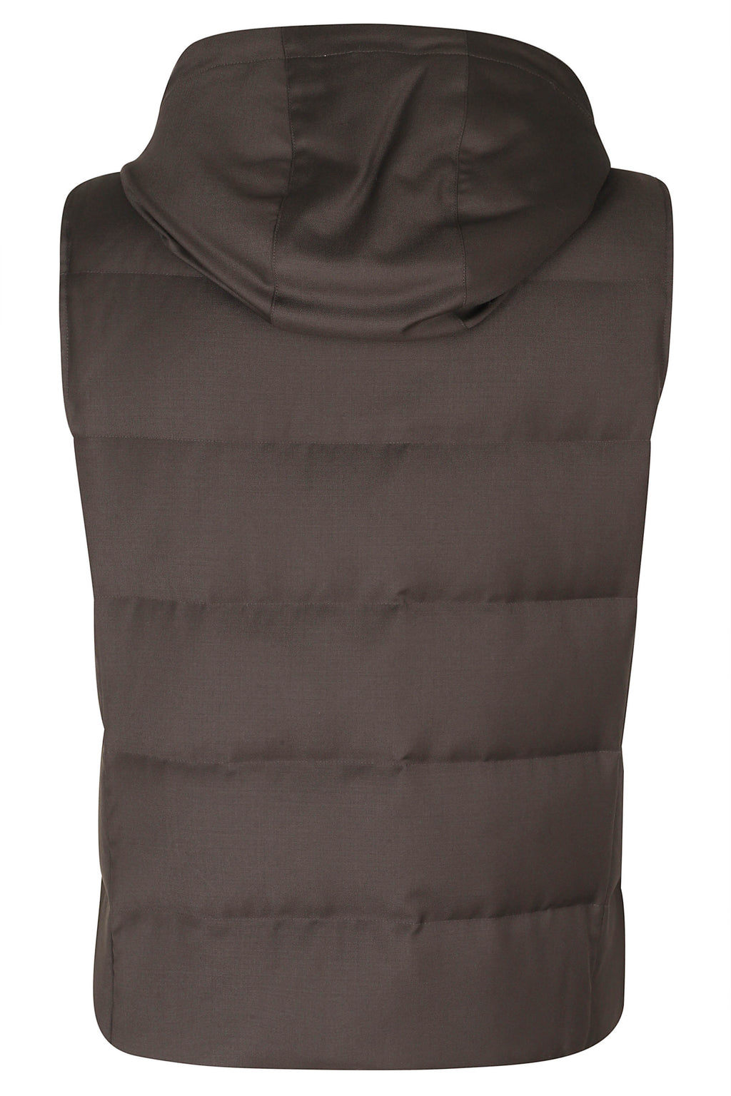 Brown Padded Wool Down Jacket