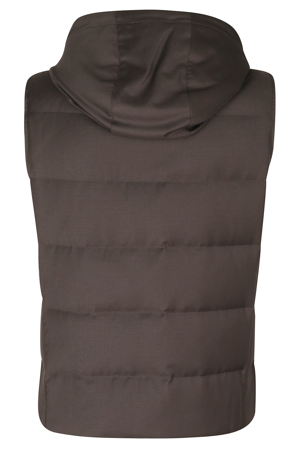 Brown Padded Wool Down Jacket