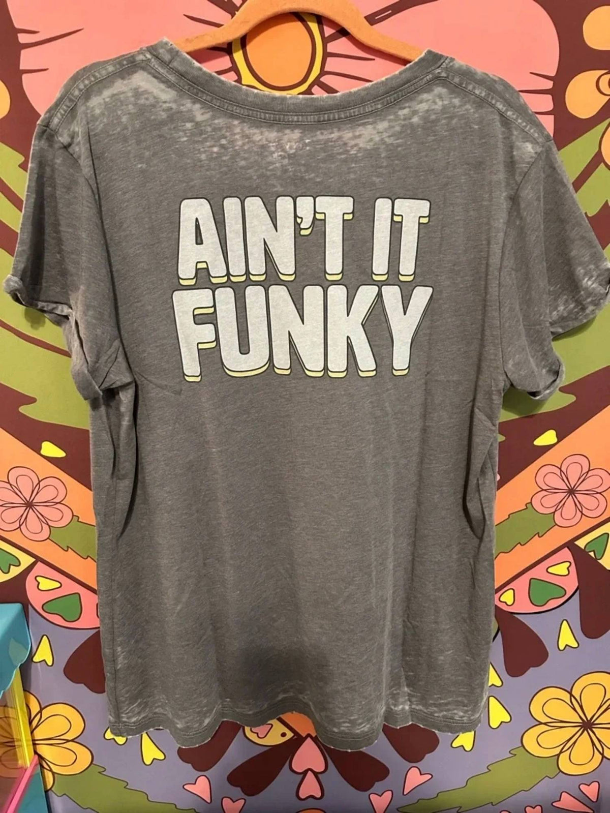 James Brown Ain't It Funky Burnout Tee In Steel Grey
