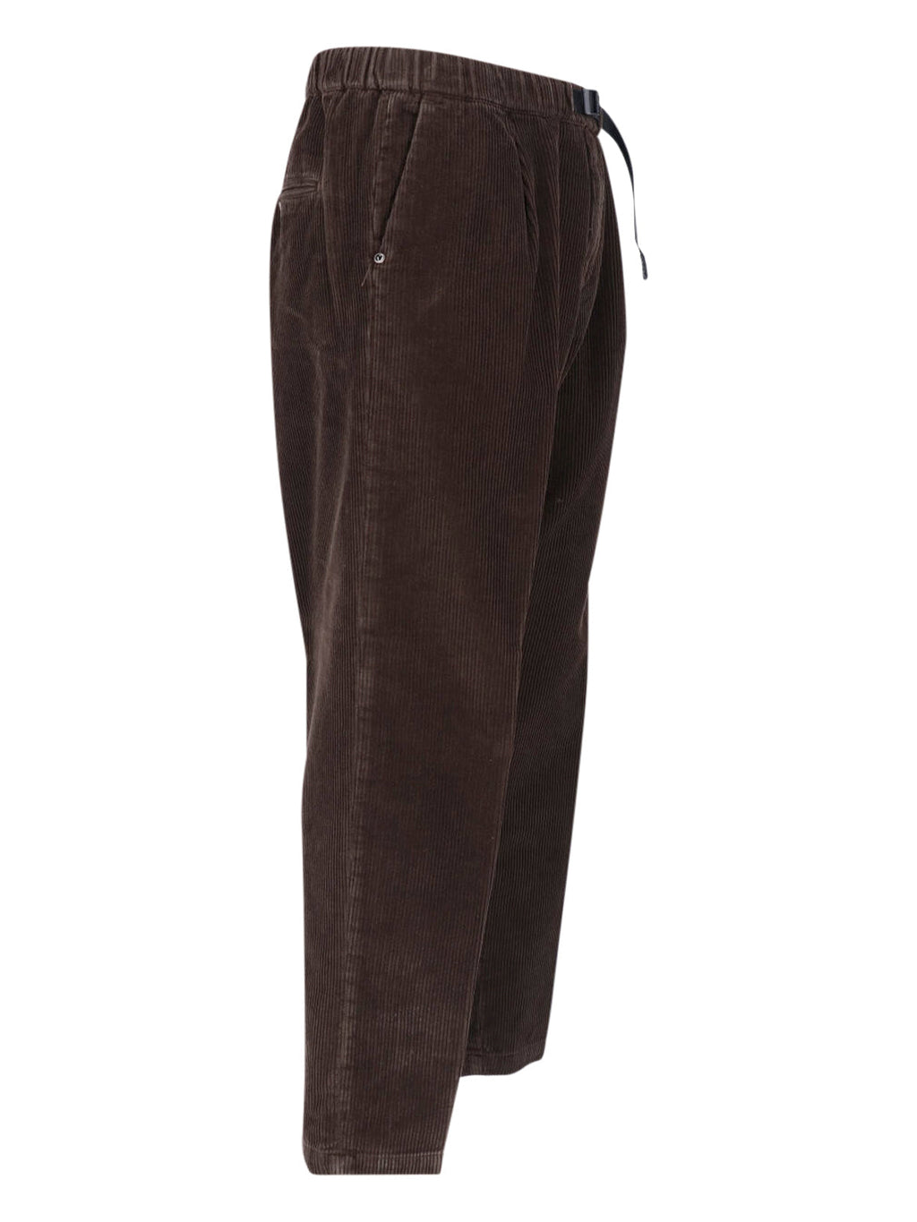 Brown Cotton Corduroy Straight-Leg Pants
