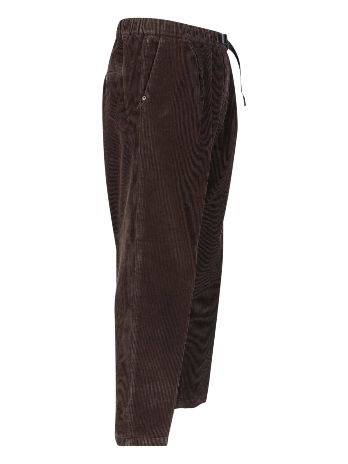 Brown Cotton Corduroy Straight-Leg Pants