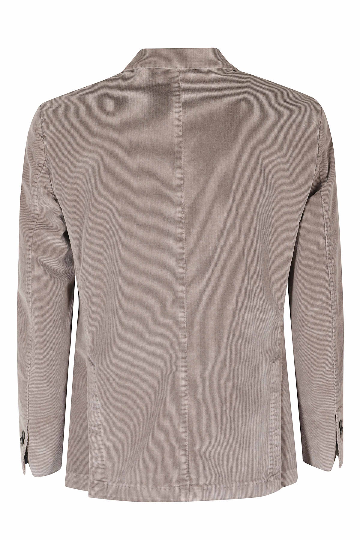 Taupe Synthetic Velvet Cotton Blazer