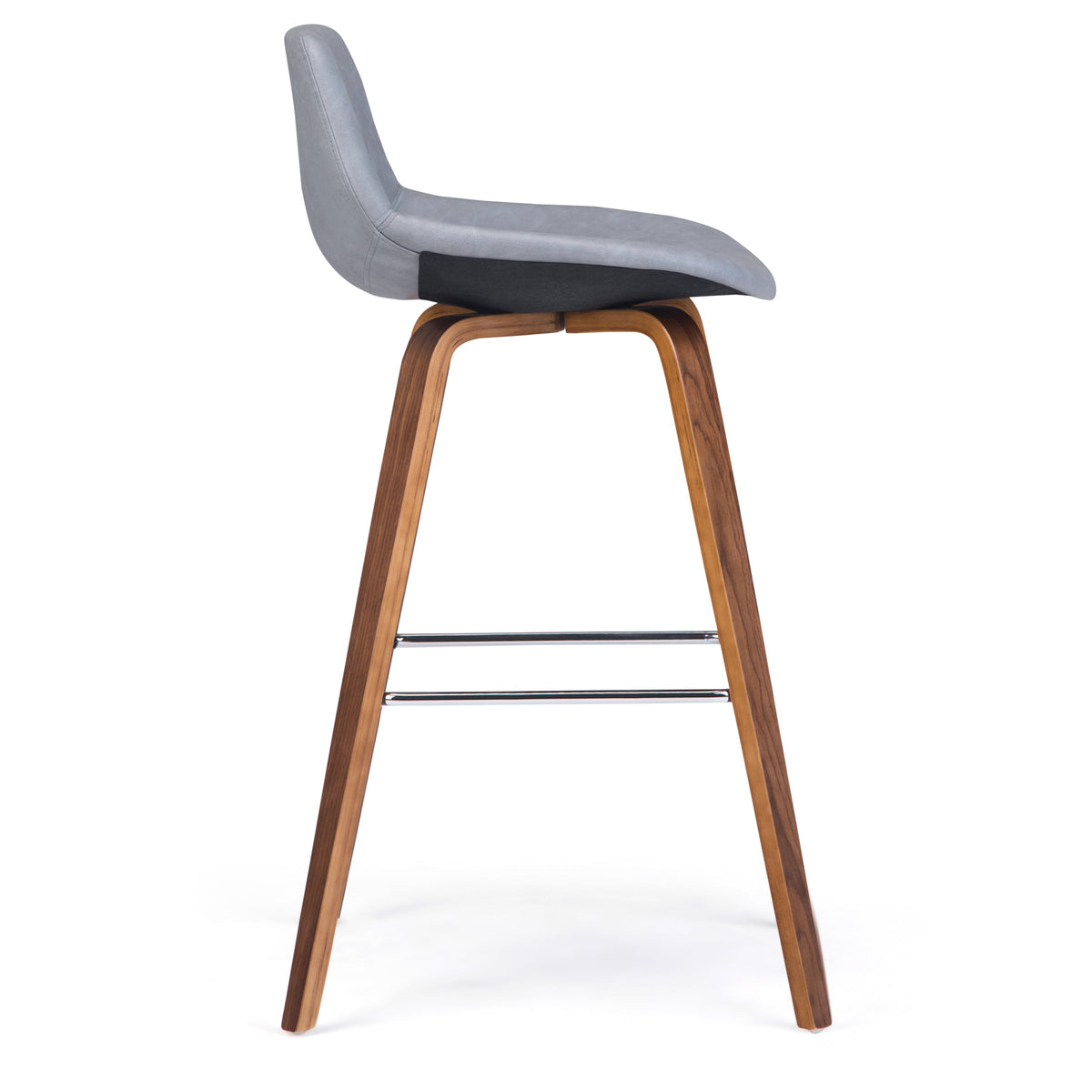 Modern Bentwood Bar Chairs with Upholstered Seats