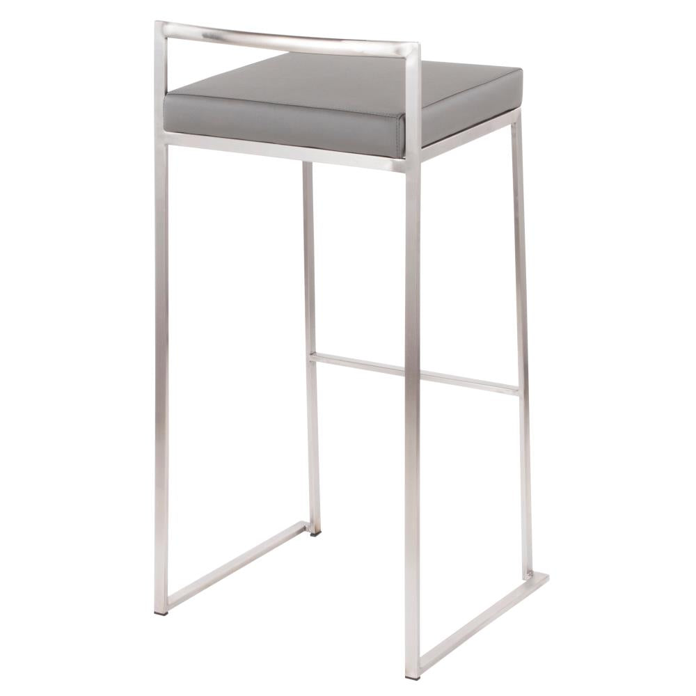 Space-Saving Stackable Barstools with Backrests