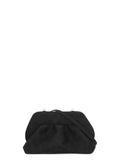 Black Bios Medium Embossed Logo Suede Handbag