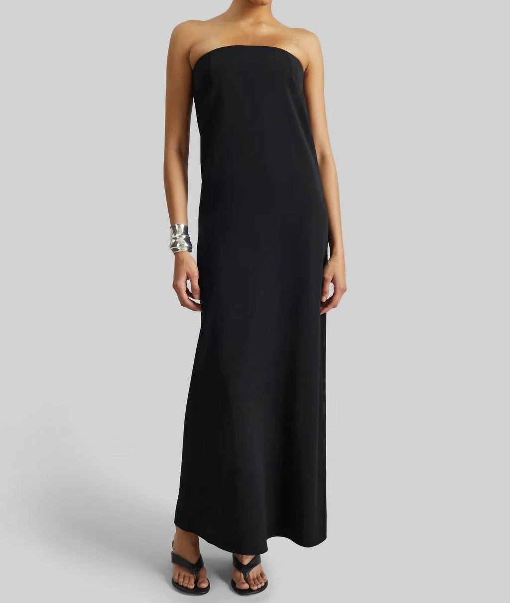 Strapless Maxi Dress In Black