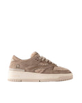 Taupe Suede Teddy Beige Low-Top Sneakers