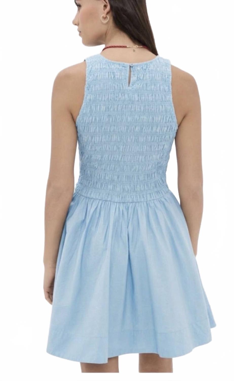 Florie Ruched Dress In Clear Water