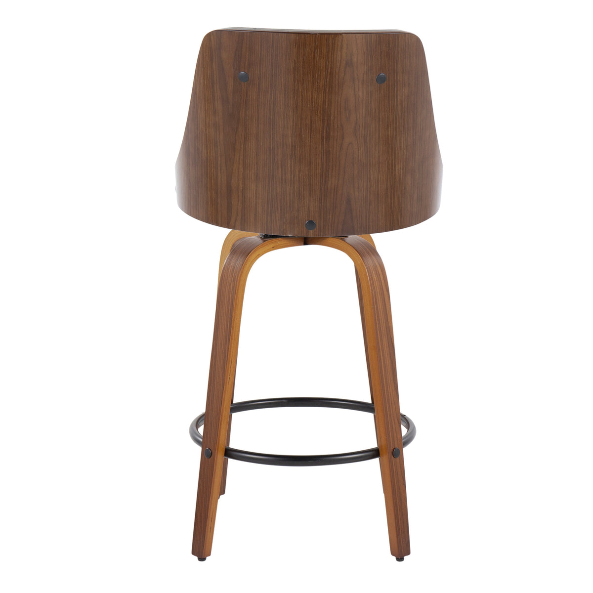 Fixed-Height Swivel Chairs with Metal Footrests
