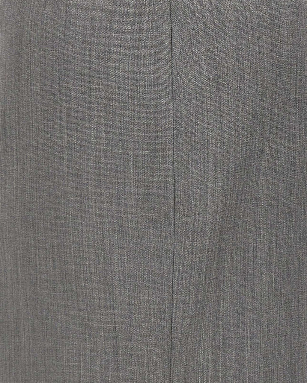 Grey Wool Front Slit Midi Skirt