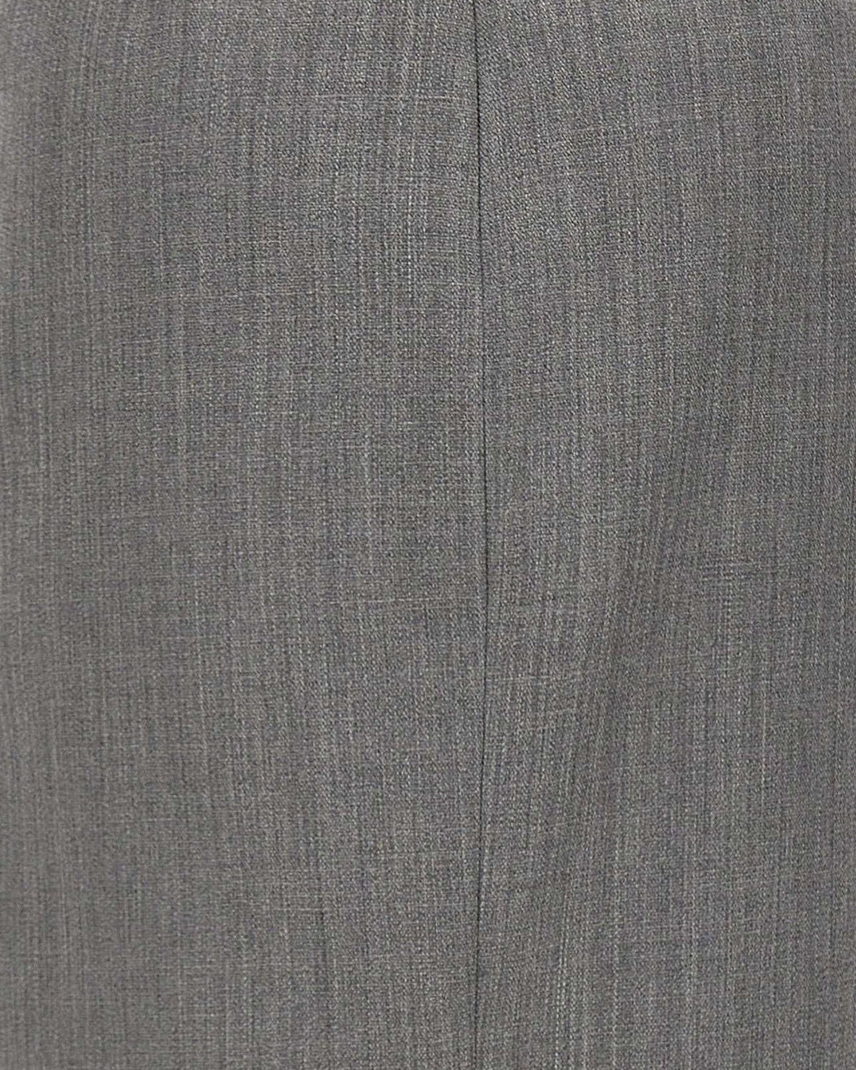 Grey Wool Front Slit Midi Skirt