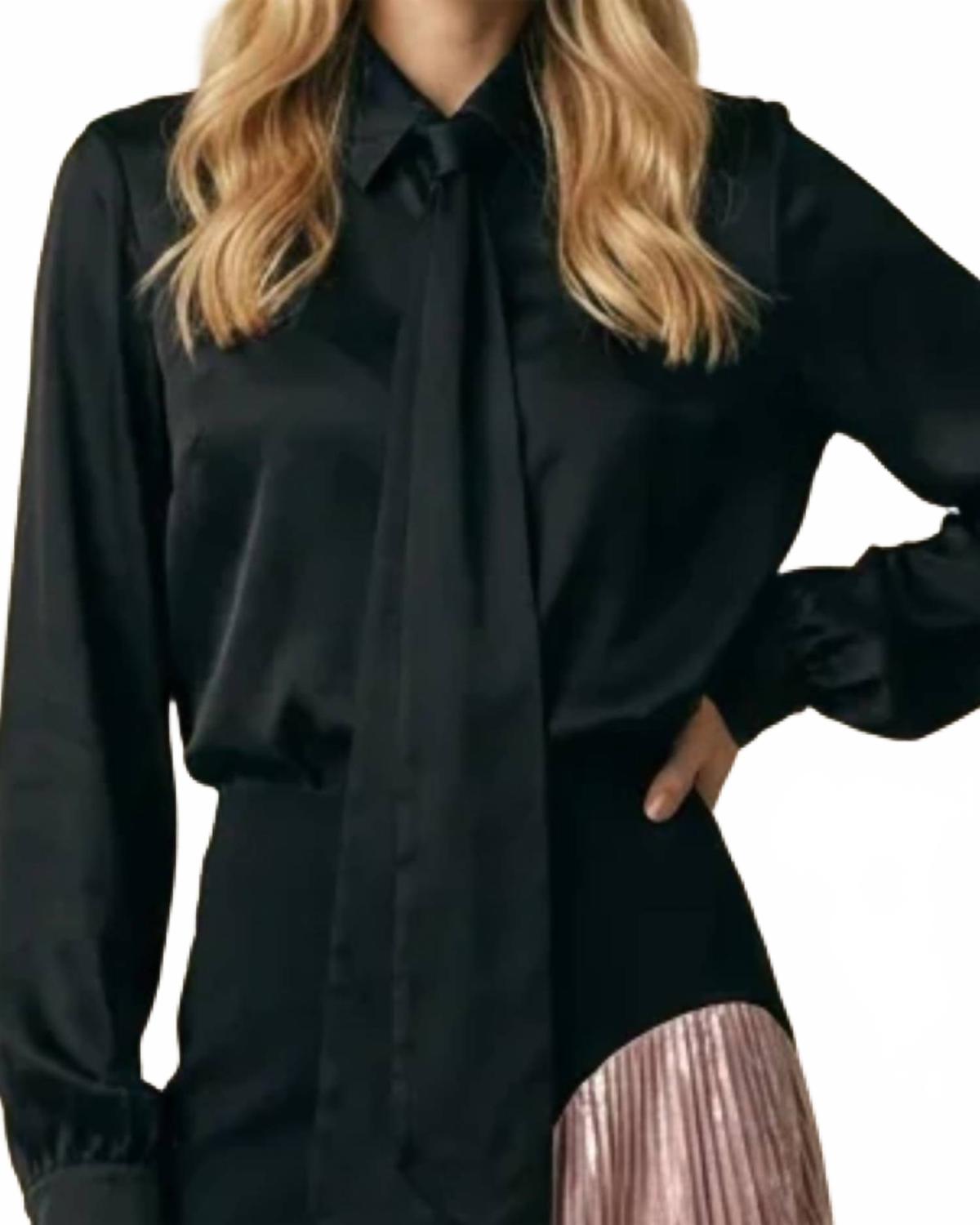Bruna Puff Sleeves Top In Black