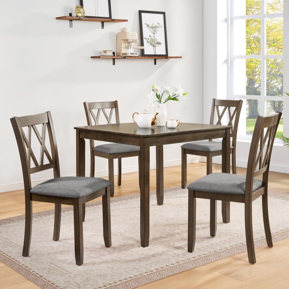 Wooden Dining Chairs with Padded Seats