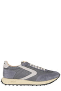 Iron Grey Vintage Nylon Overlays Low-Top Sneakers