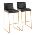 Faux Leather Barstools with Supportive Wooden Backrests