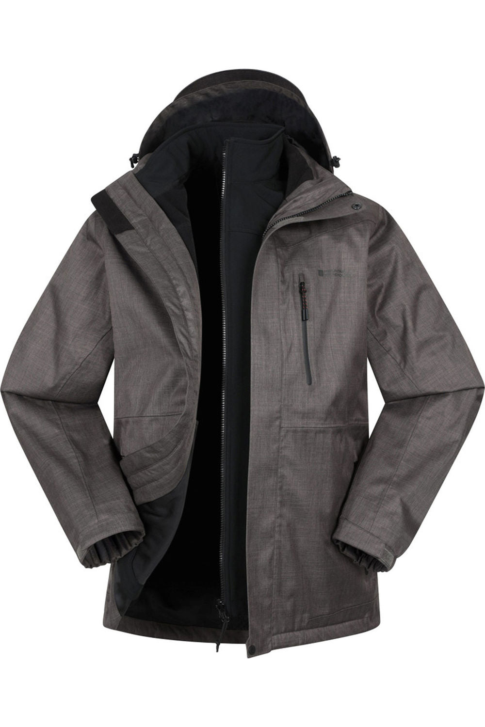 Mountain Warehouse Mens Bracken Extreme 3 in 1 Waterproof Jacket