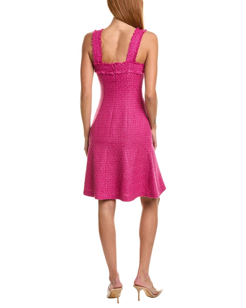 St. John Solid Textured Tweed Wool-Blend Dress