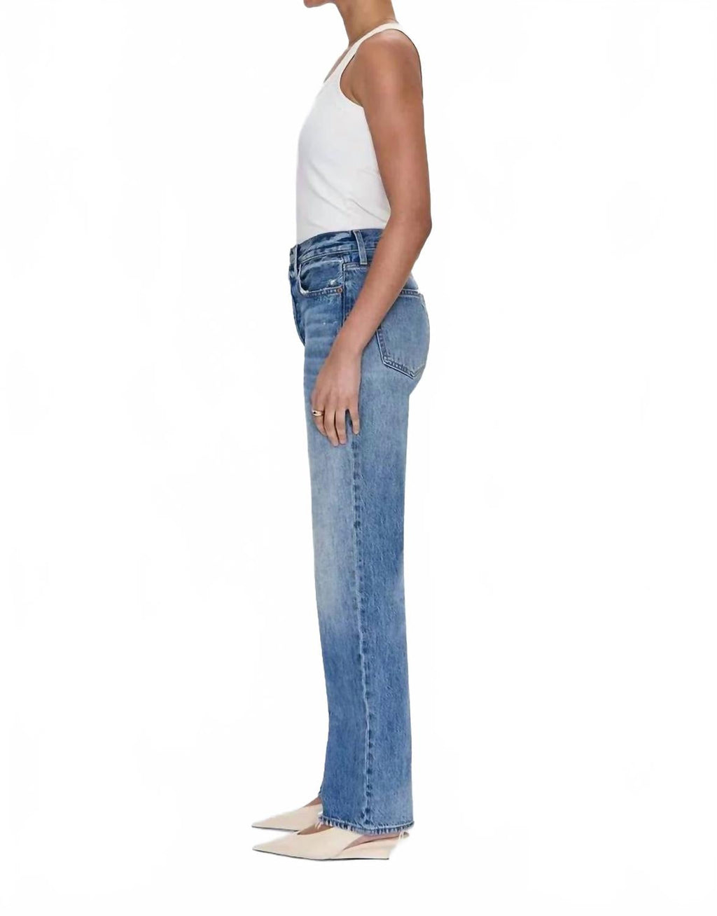 Cassie Super High Rise Straight Jean In Serpentine Vintage
