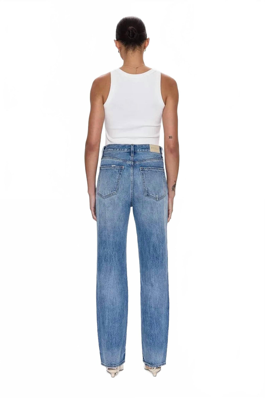 Cassie Super High Rise Straight Jean In Serpentine Vintage
