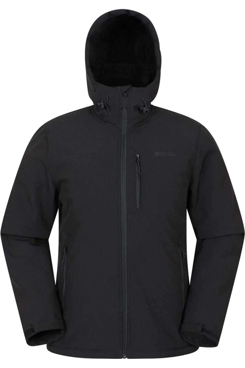 Mountain Warehouse Mens Charleston Faux Fur Lined Soft Shell Jacket