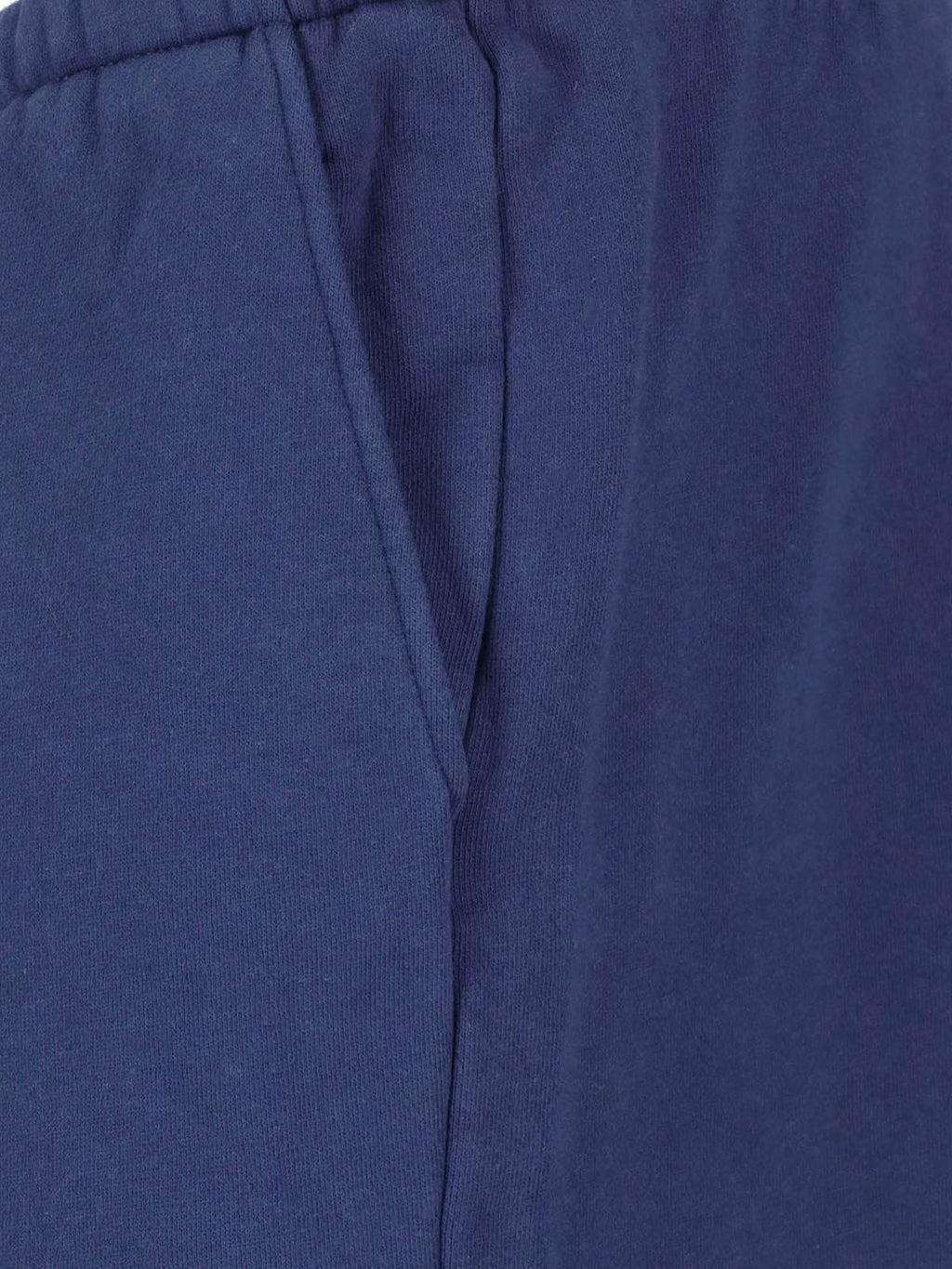 Blue Cotton-Blend Wide-Leg Sweatpants
