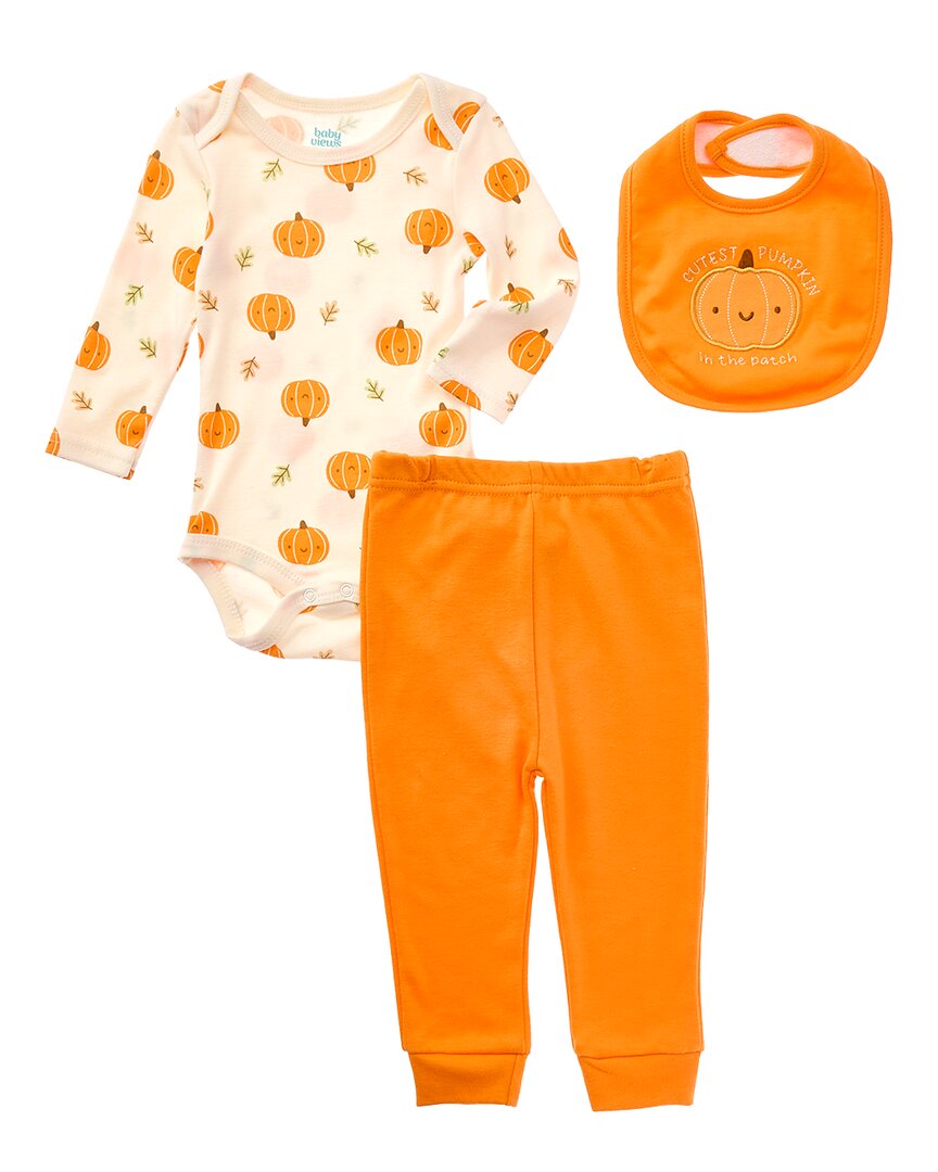 Baby Views 3pc Bodysuit, Pant & Bib Set