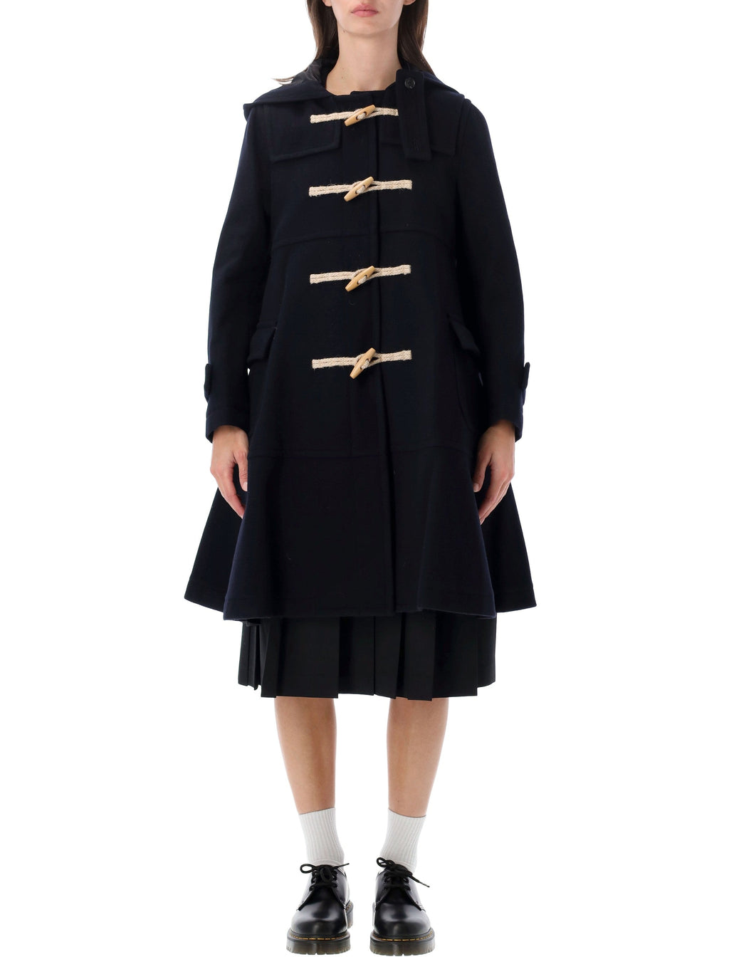 Alamari Flared Toggle Hooded Coat