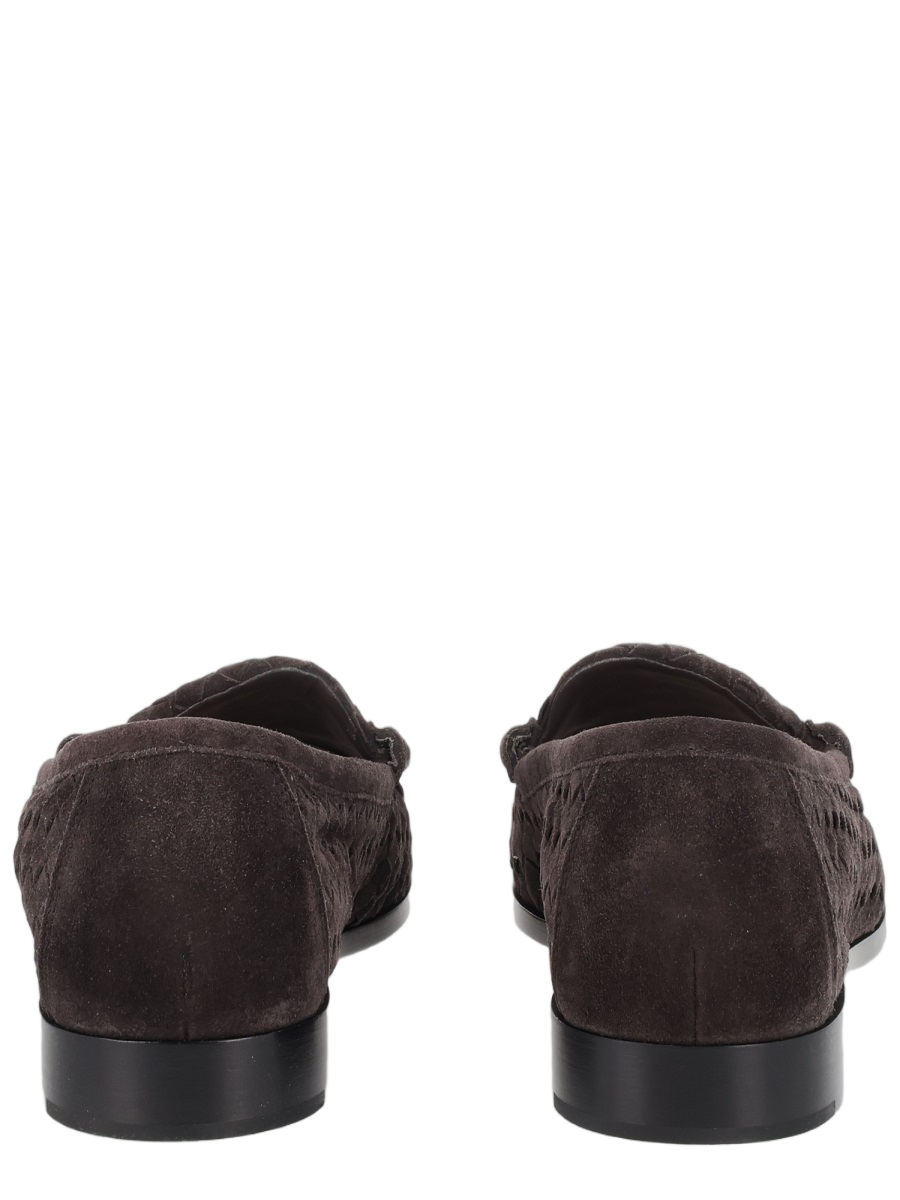 Silenzio Woven Lamb Leather Moccasin Loafers
