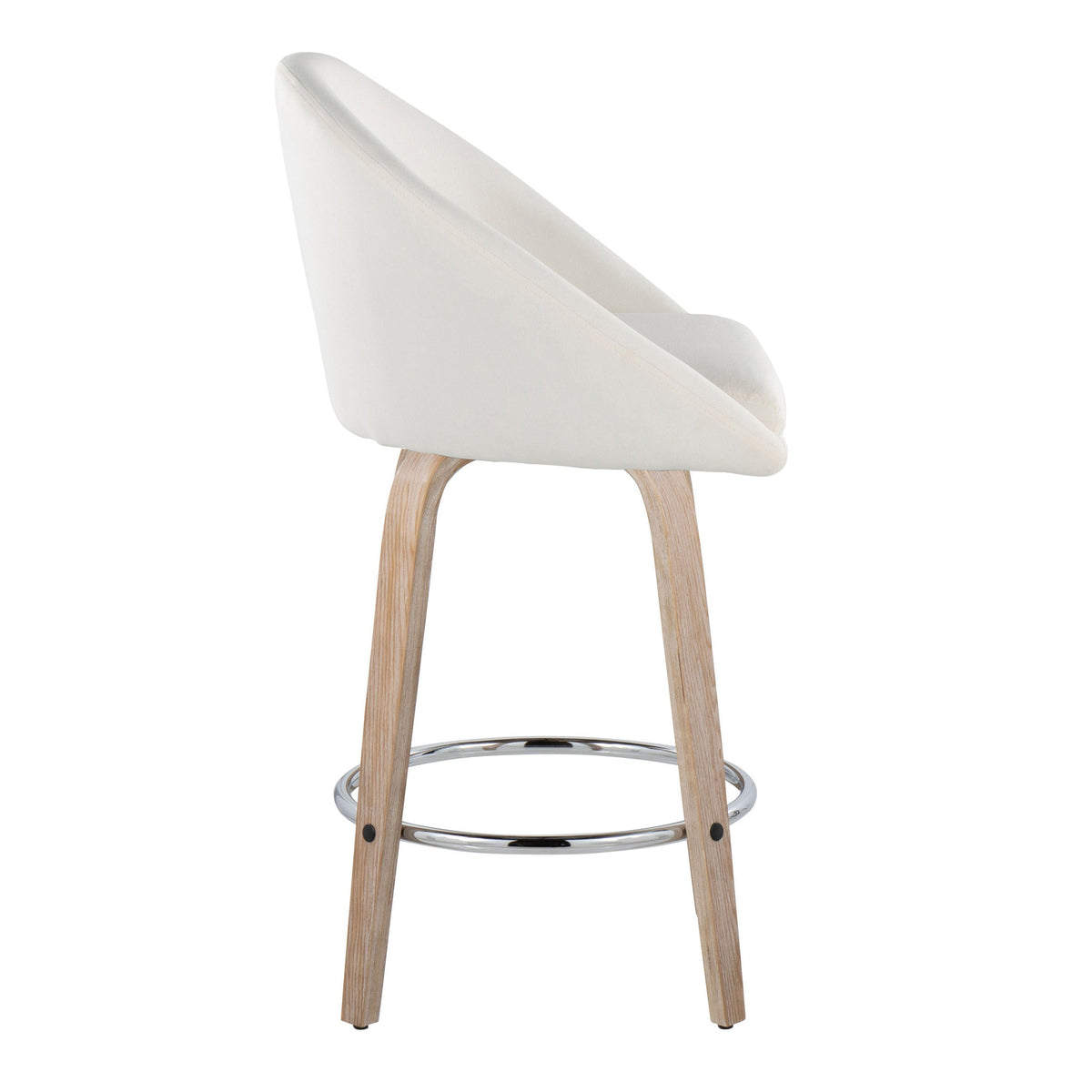 26-Inch Upholstered Counter Chairs with Footrests