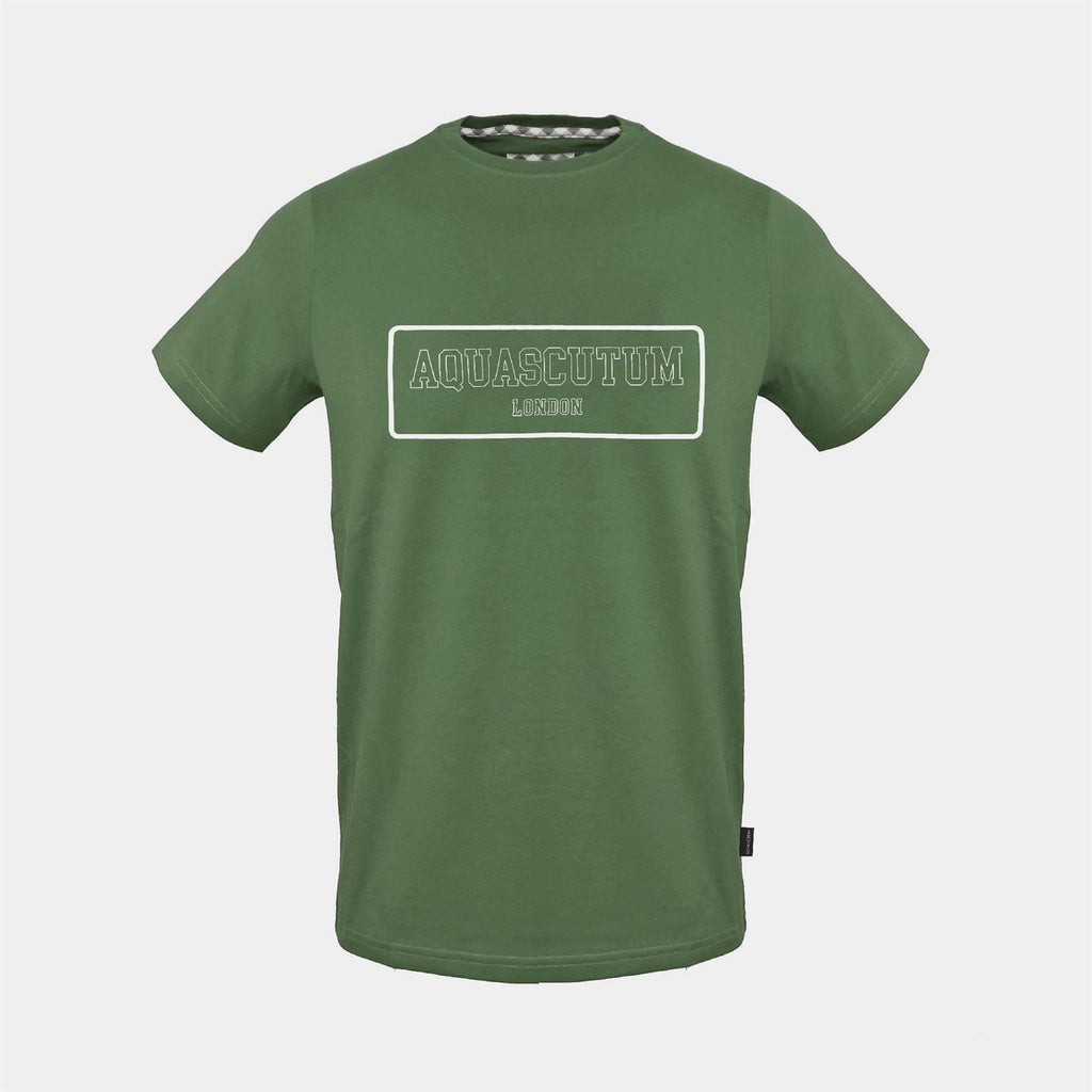 Aquascutum Printed Logo Crew Neck Short Sleeve T-Shirt