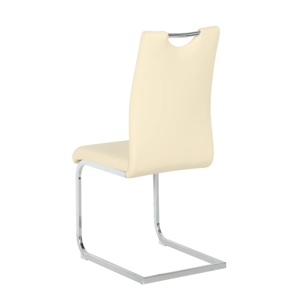 Set of 2 Stylish Dining Side Chairs with Padded Backrests