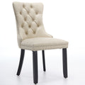 Vintage Upholstered Dining Side Chair Pair