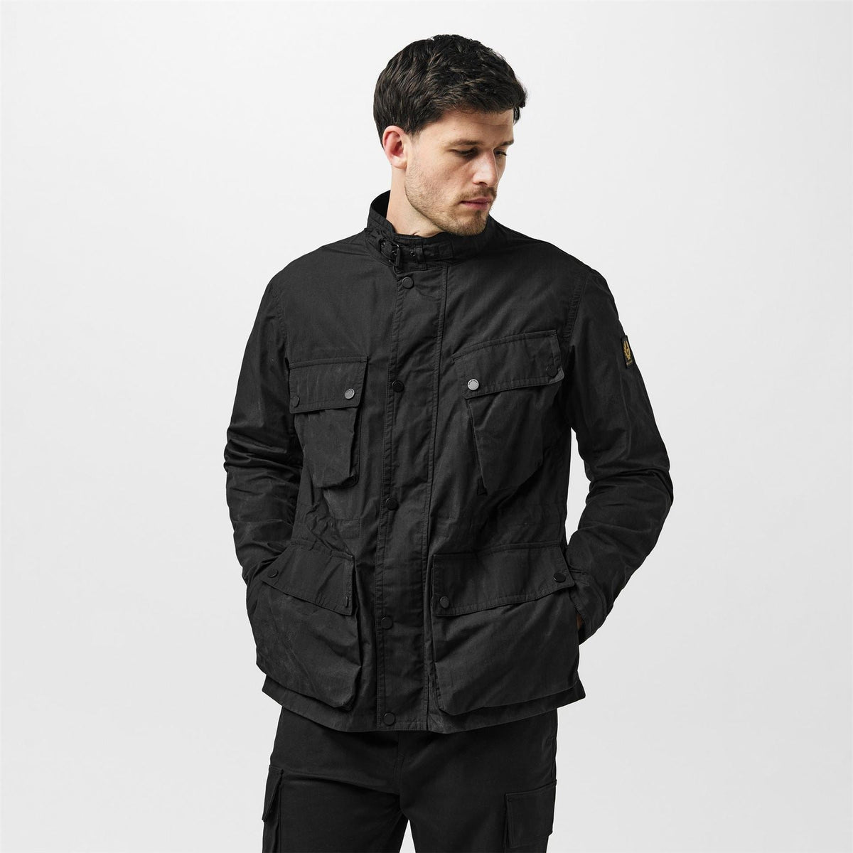 Belstaff Mens Service Fieldmaster Long Sleeve Hip Length Field Jacket