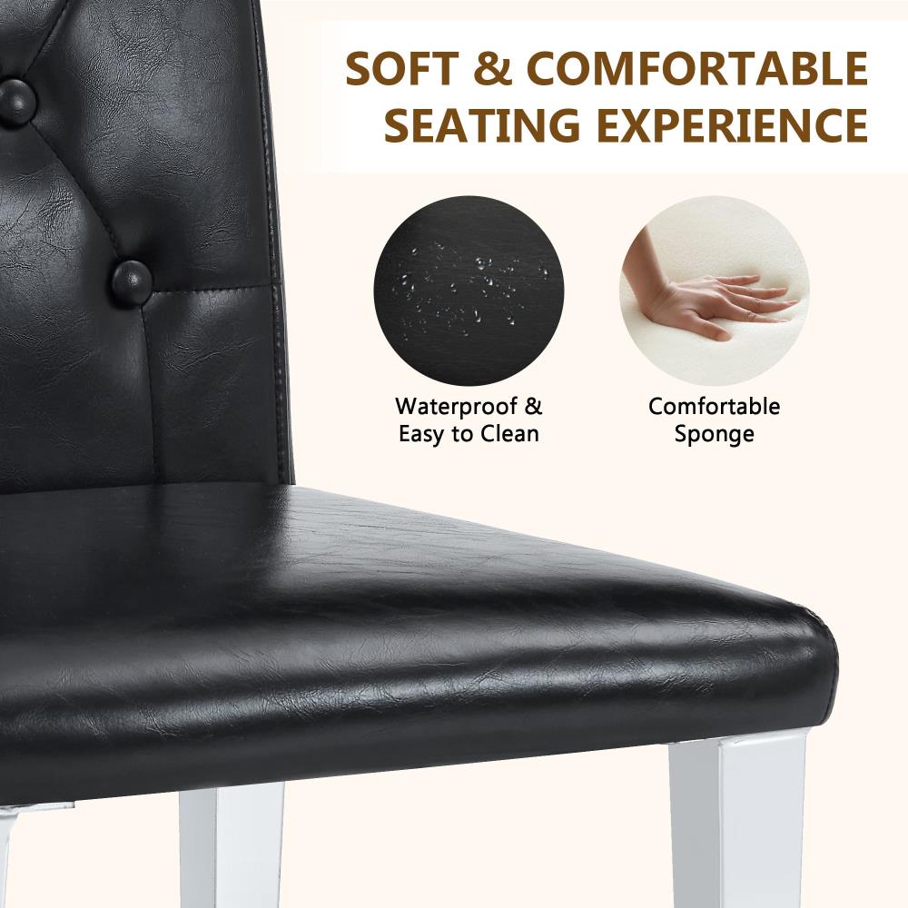Ergonomic PU Upholstered Dining Chairs