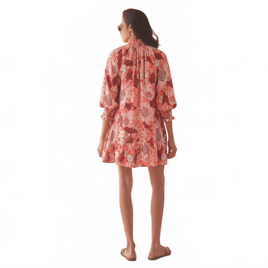 Ellie Mini Dress In Rosalie Pamplemousse