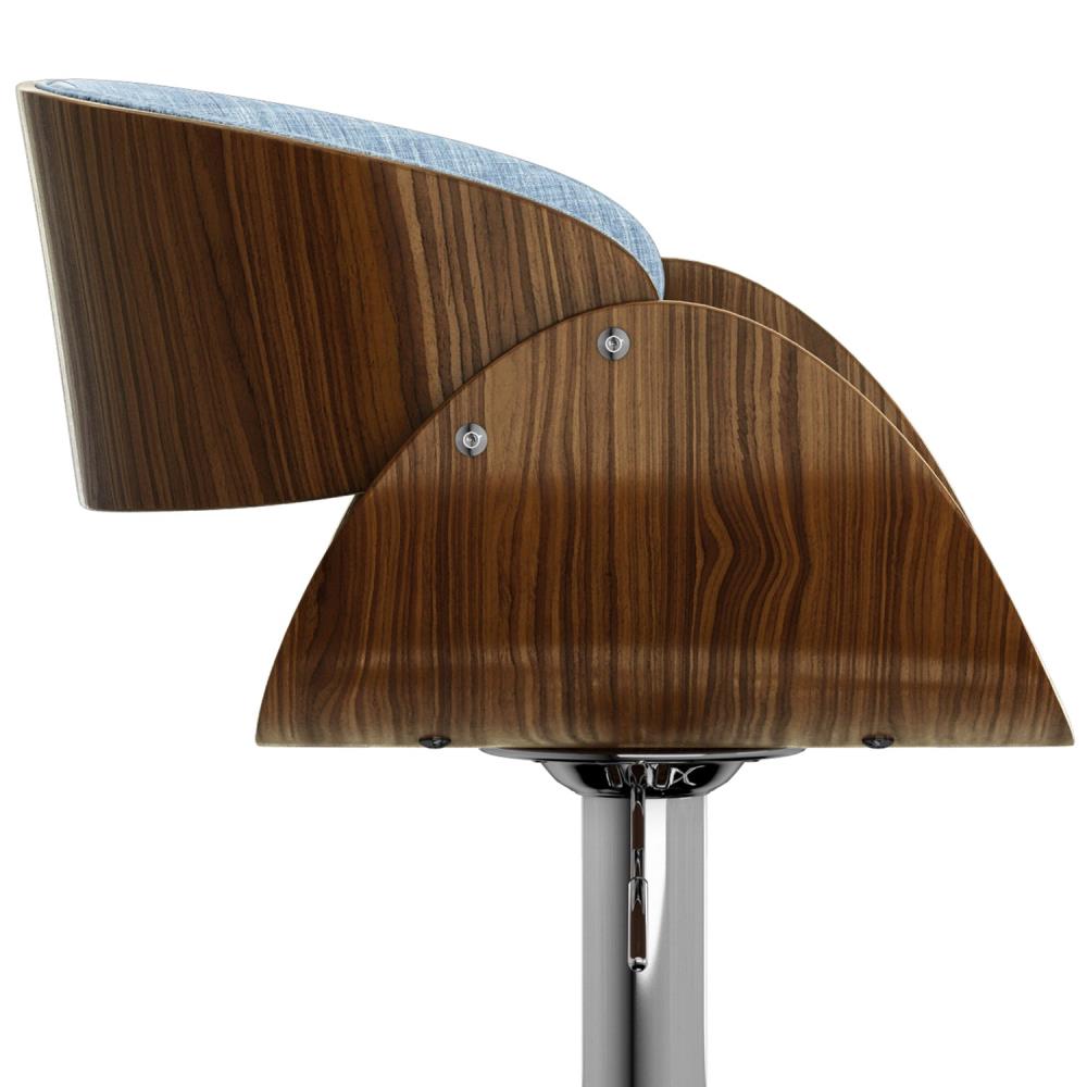 Mid-Century Modern Swivel Bar Stool with Footrest