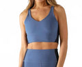 Fusion Sports Bra In Washed Blue/navy