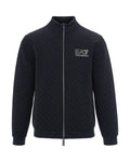 Black Technical Mesh Insert Zip-Up Sweatshirt