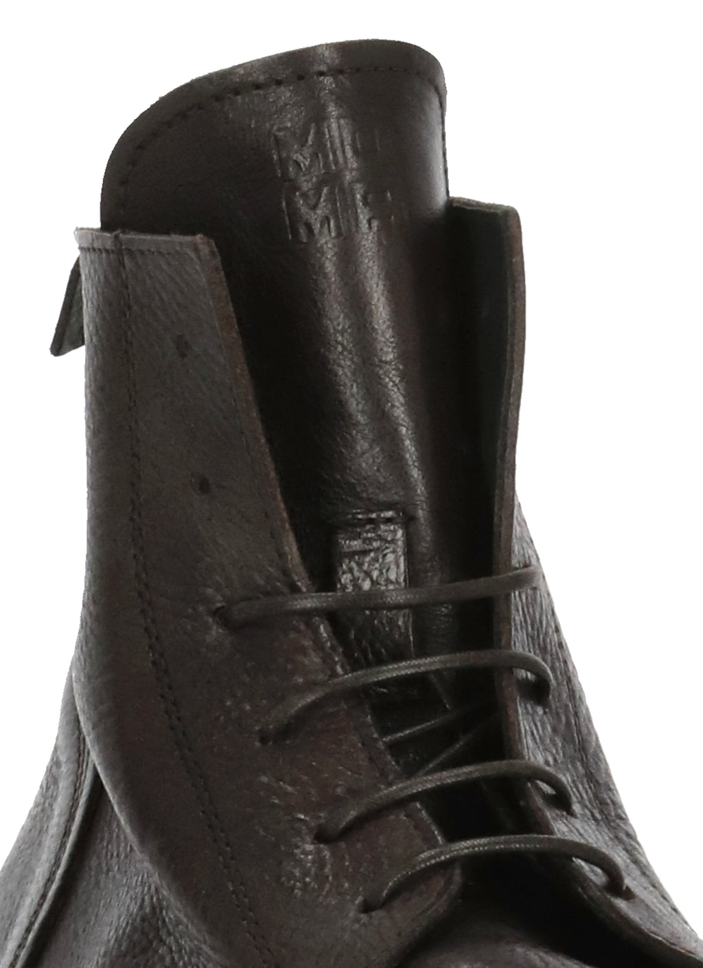 Brown Rick Vintage Lace-Up Leather Ankle Boots
