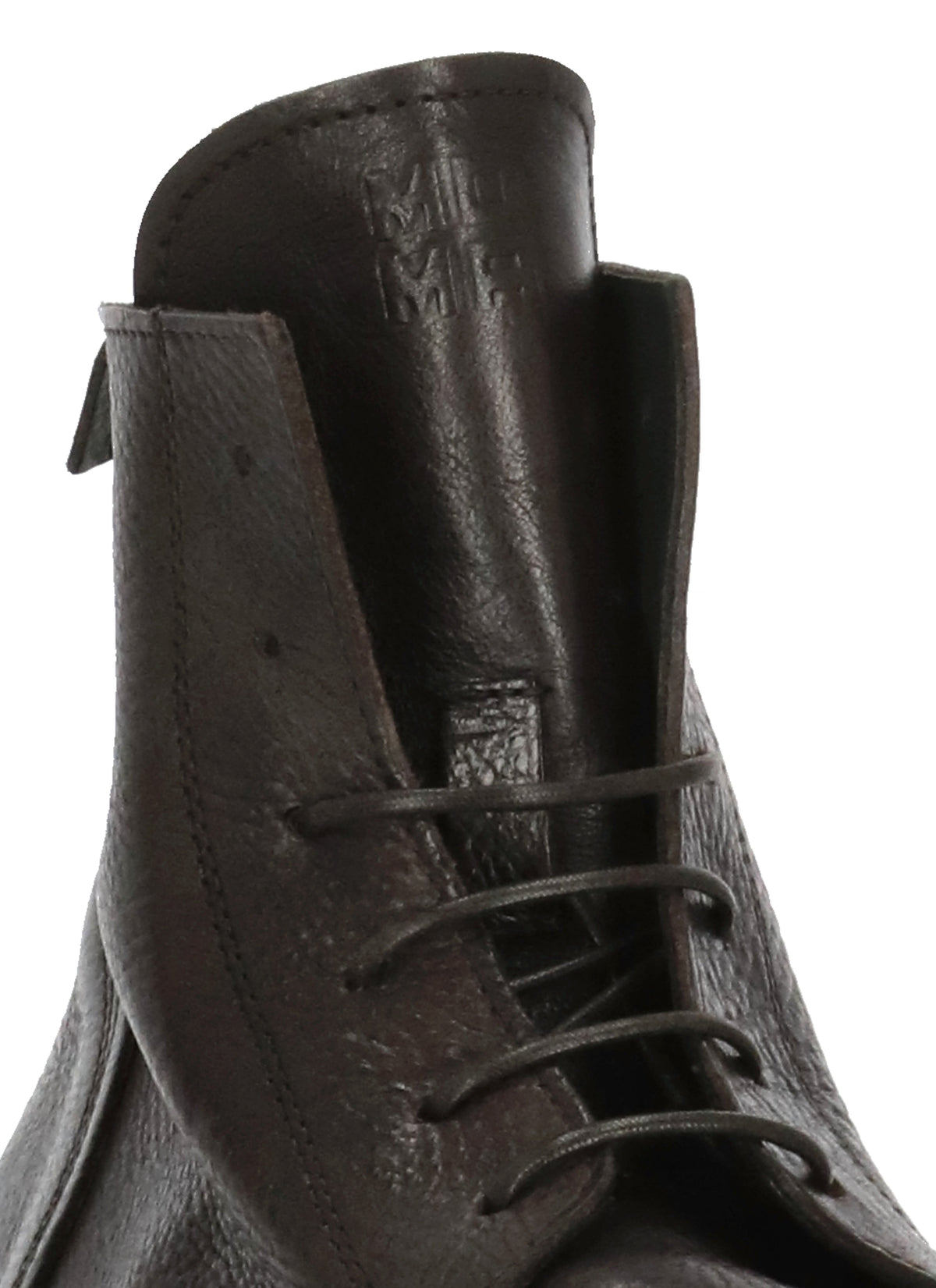 Brown Rick Vintage Lace-Up Leather Ankle Boots