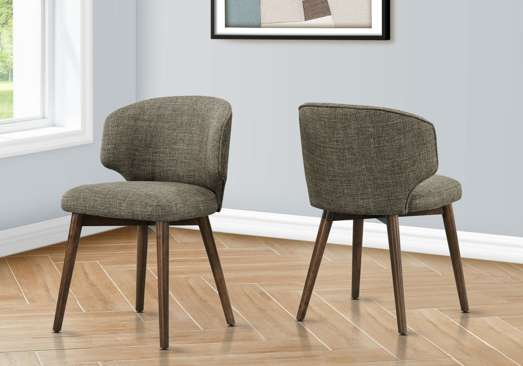 Set of 2 Mid-Century Upholstered Dining Chairs