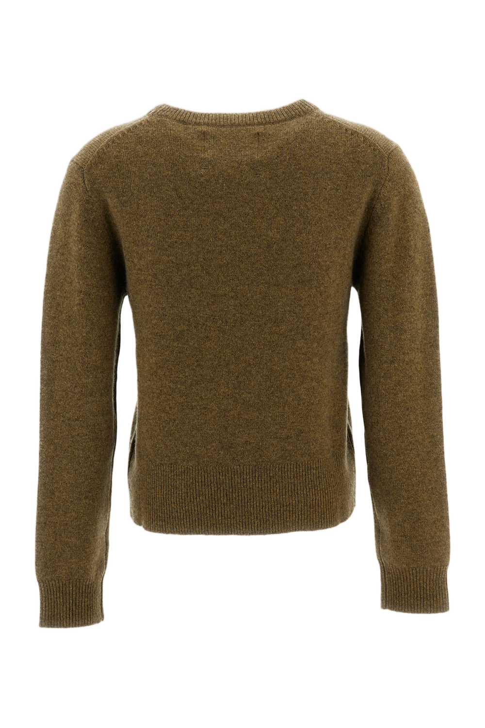 Mustard Yellow Jeanne Stretch-Cashmere Crewneck Sweater