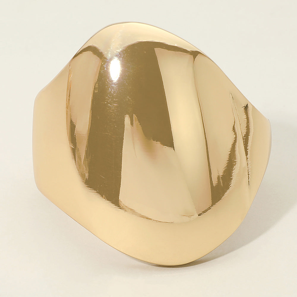 Bold Wide Sculptural Hinged Bangle Bracelet