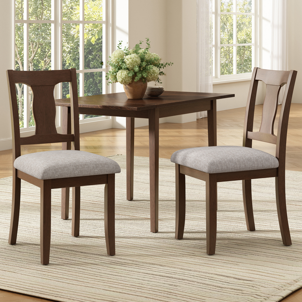 Set of 2 Mid-Century Upholstered Dining Chairs