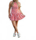 More Candy Please Mini Dress In White Red