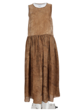 Adral Sleeveless Gathered Waist Viscose-Blend Midi Dress