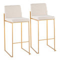 Upholstered Bar Stools with Padded Backrests